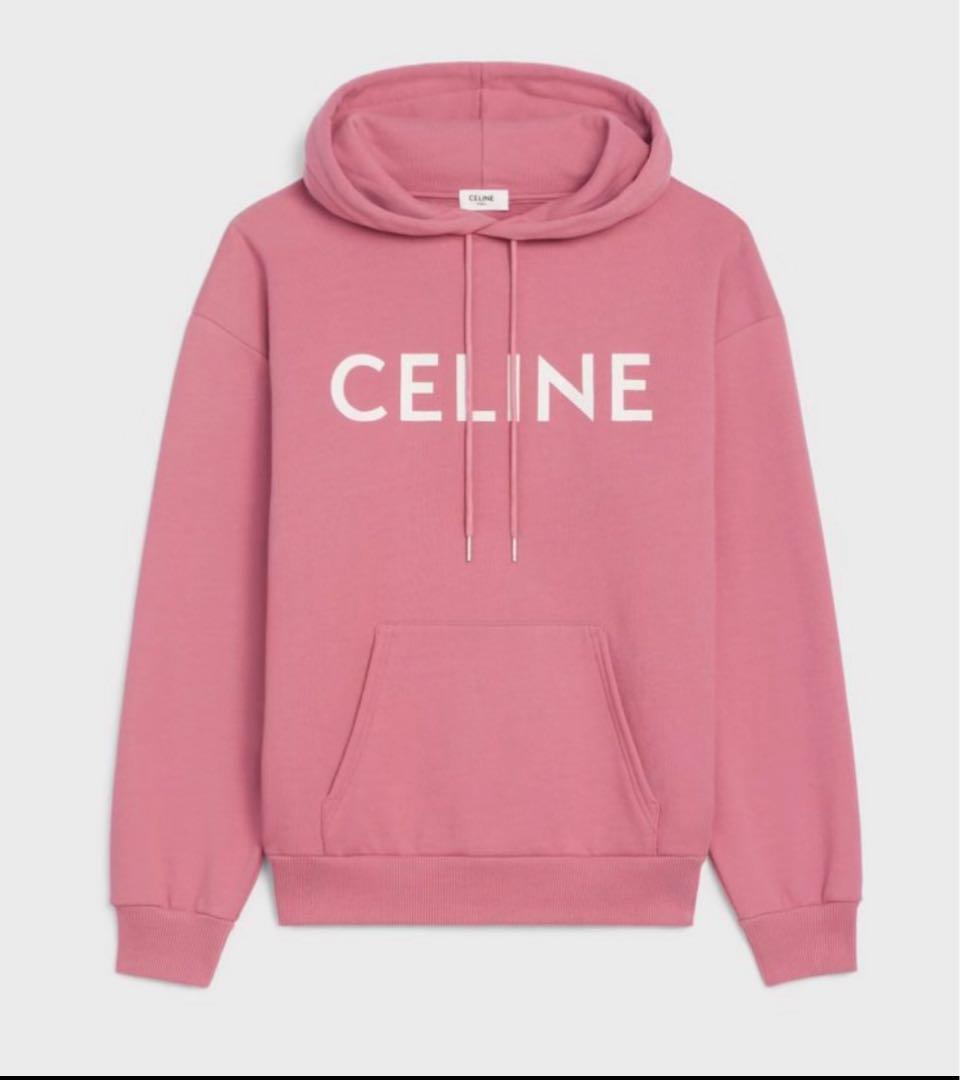 CELINE ピンク フード付きパーカー