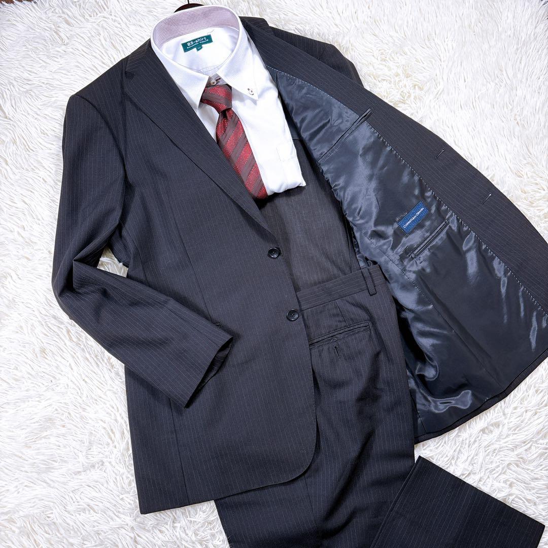 【極美品⭐️AB8⭐️希少】クリスチャンオラーニ　ビジネススーツセットアップ　黒