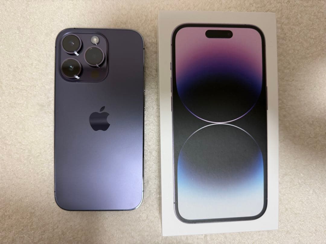最終値下げiPhone 14 Pro 128GB ディープパープル　simフリー