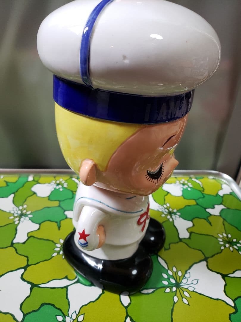 専用トミー様　内藤ルネ　セーラー服のキャラクター 置物　陶器製貯金箱