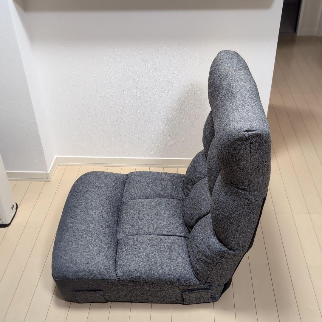 腰が痛い　リクライニング座椅子 グレー ファブリック
