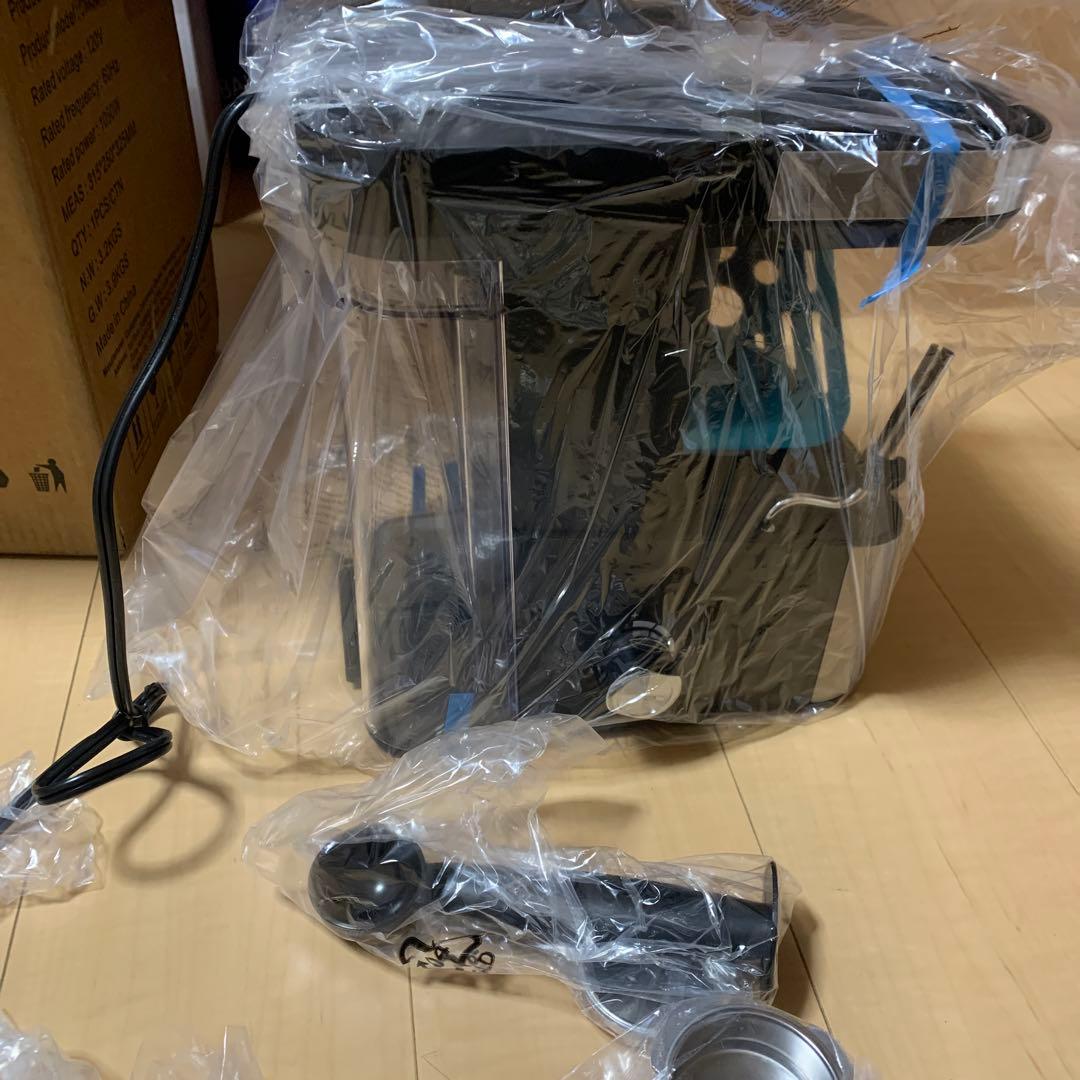 半自動コーヒーマシン エスプレッソ 110Vステンレス 粉末対応 ラテ 家庭用