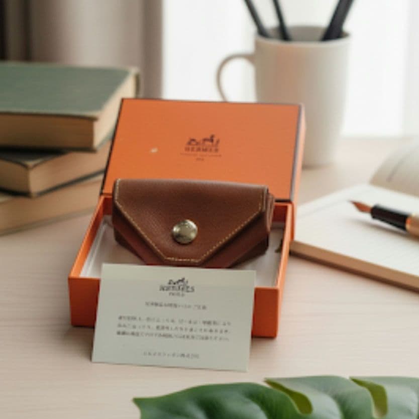 HERMES エルメス　ケース　ルヴァンキャトル　ブラウン　N刻