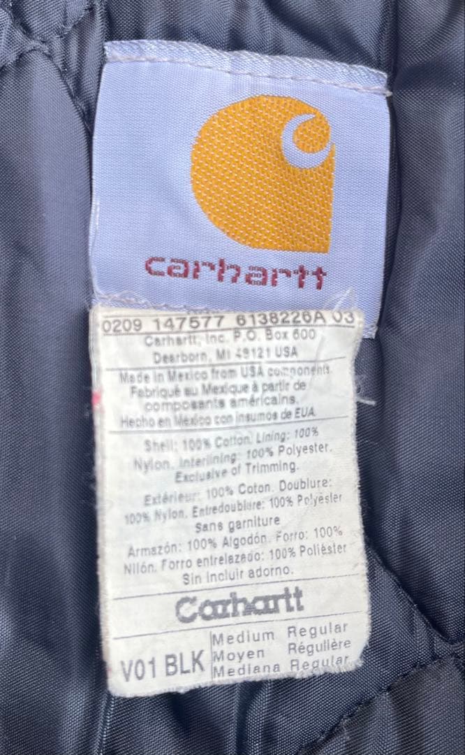 00s USA企画carharttダックベストMsize ブラックカラーカット