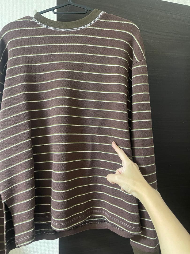 難あり【新品】todayful Border Long T-shirts チョコ