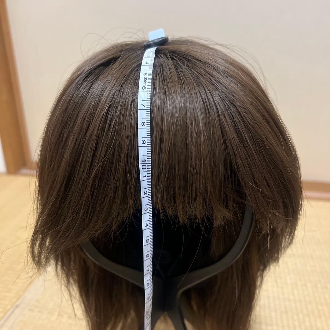 百合子ウィッグ人毛100%・ズレないバンド、絶壁サポートパッド　3点セット