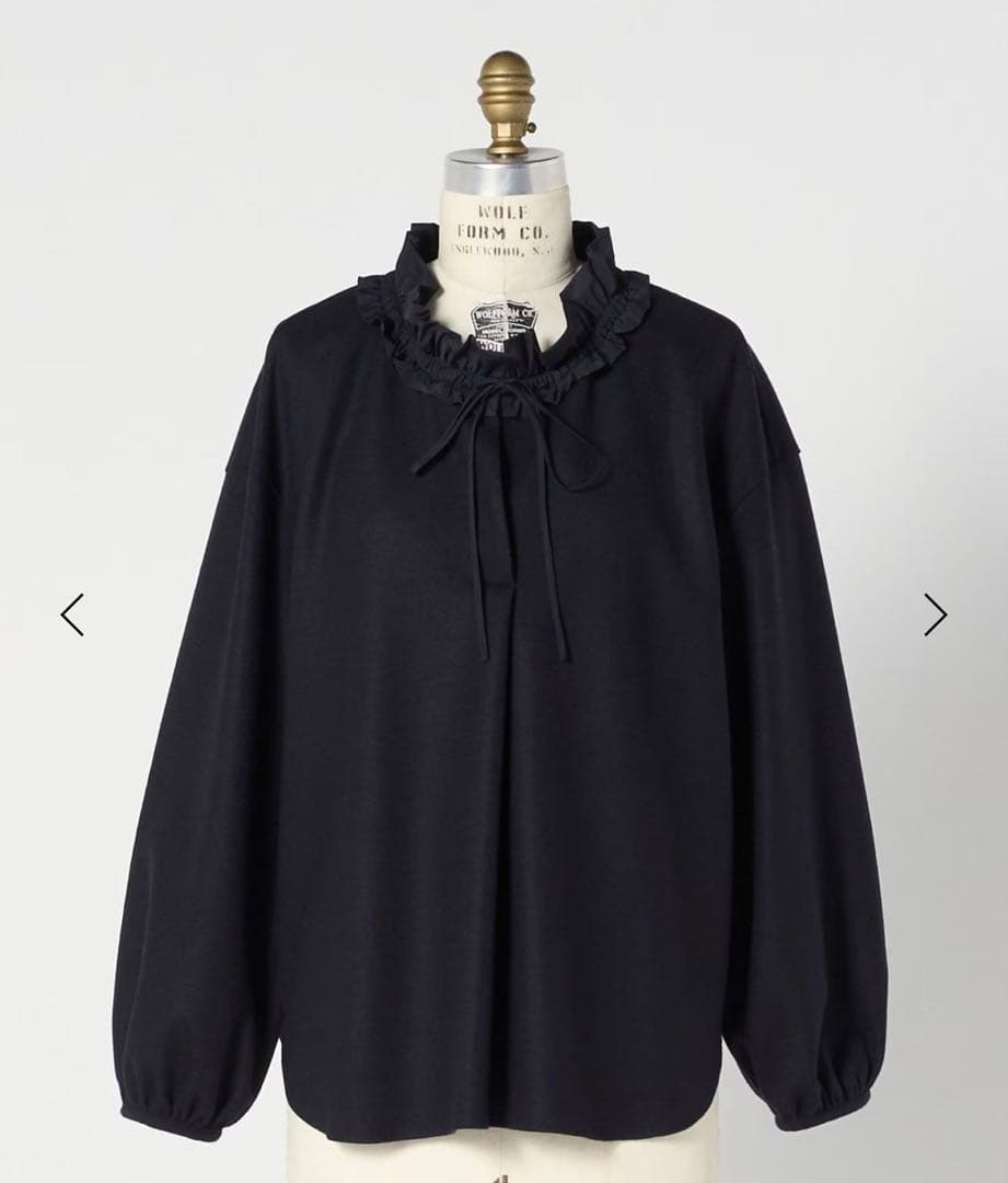 ドゥロワー ギャザーカラーロングスリーブブラウス2025Drawer