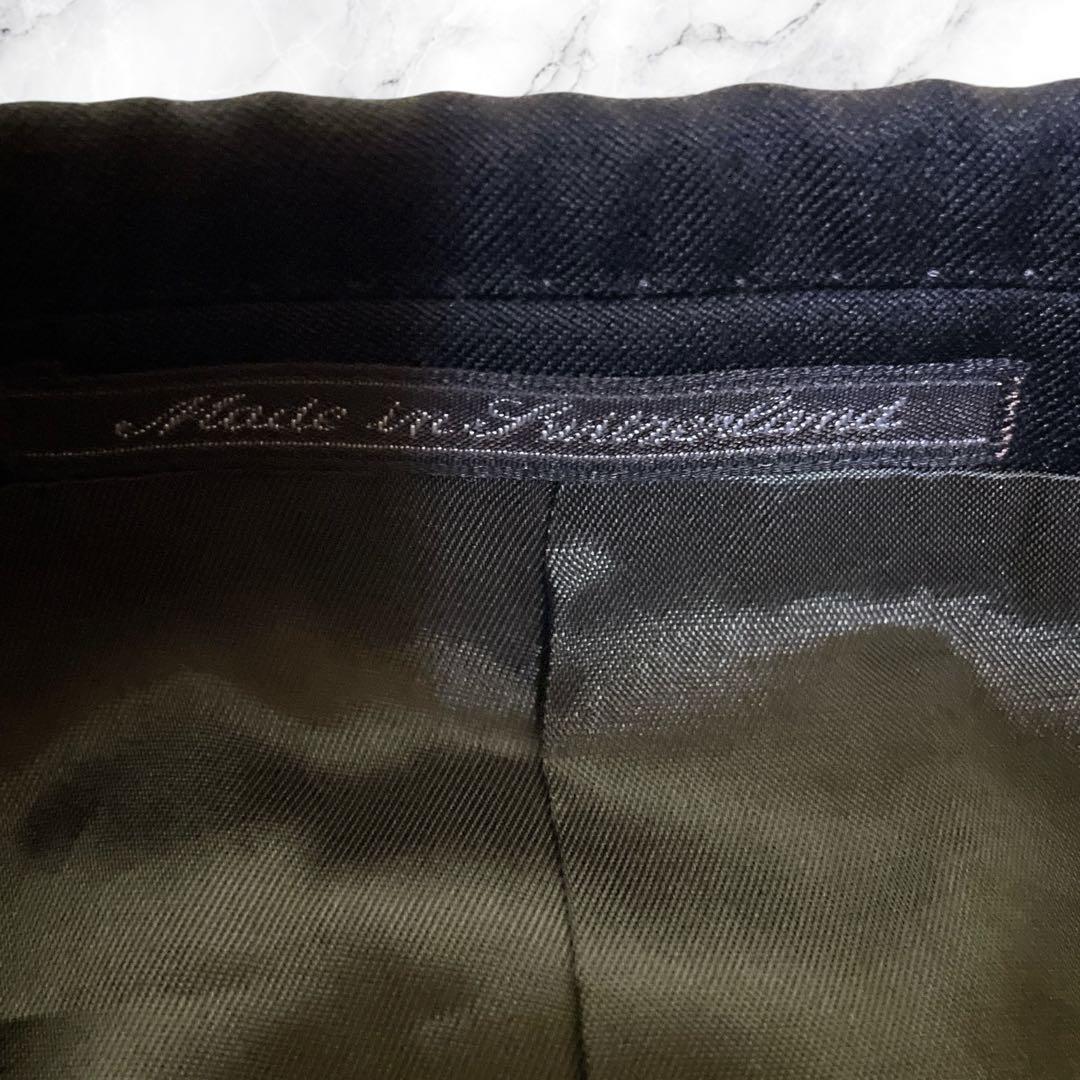 極美品☆GUCCI☆グッチ☆スーツセットアップ☆ブラック☆裏地モスグリーン☆50