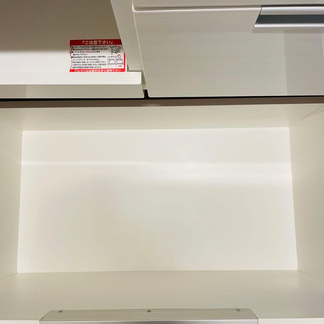 ニトリ　キッチンボード　カップボード　食器棚　ダリア80 レンジ