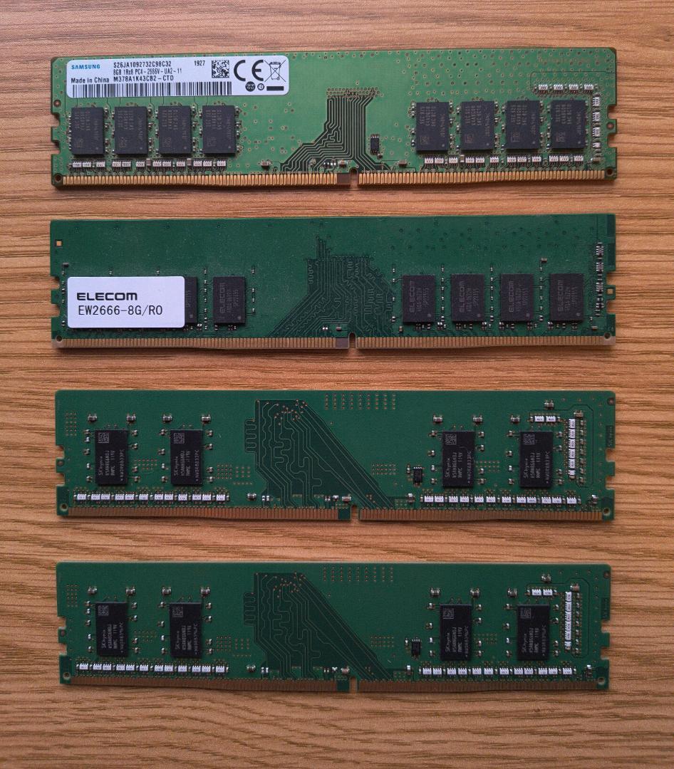 DDR4メモリx 4枚 計24GB分 デスクトップ用