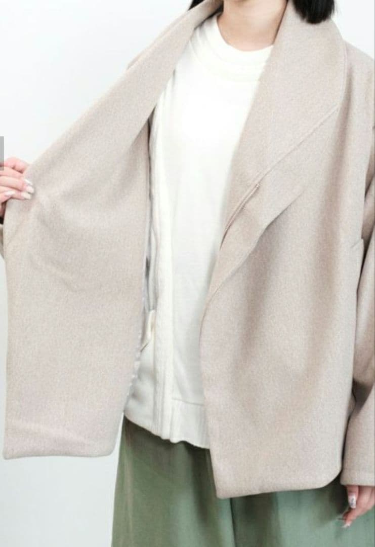 ☆星☆彡☆新品☆ nunuforme メルトンクロスドレープカラーコート