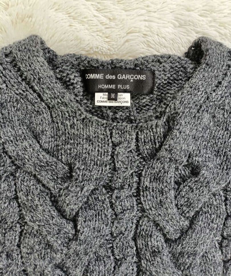 COMME des GARCONS HOMME PLUS ケーブルニット M
