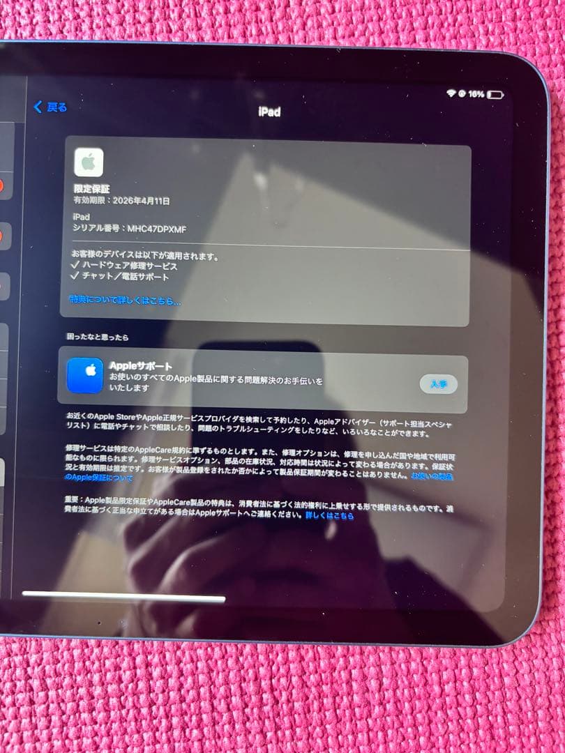 Apple iPad 11 A16 11インチ 青
