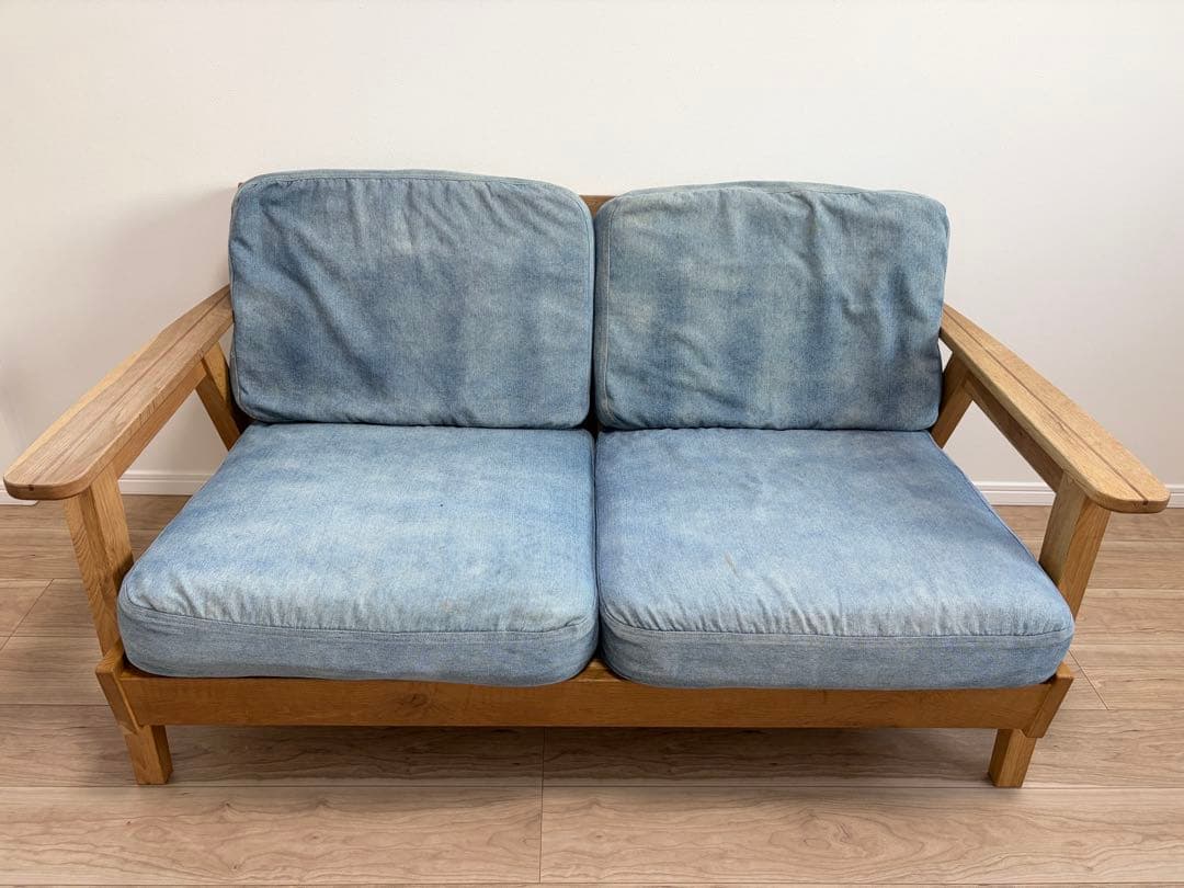 BAYFLOW　2人掛け　ソファ　デニムソファ　木枠