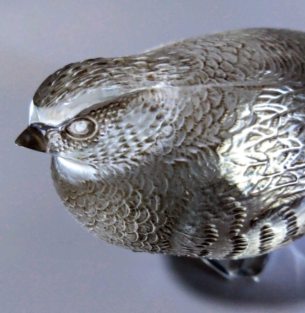 ルネ　ラリック　R LALIQUE　ウズラ　置物　オブジェ　クリスタル