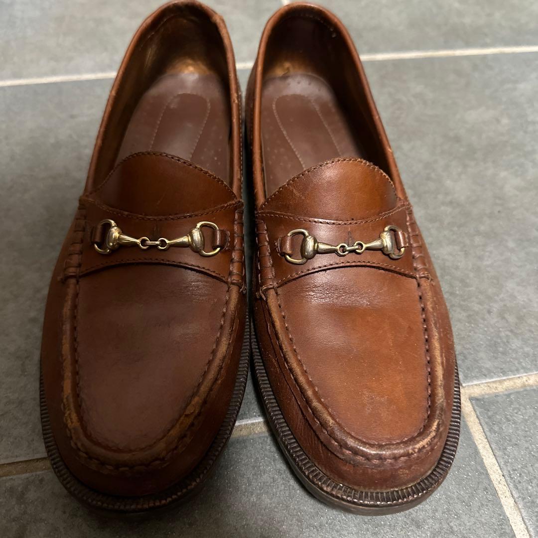 GH.BASS ブラウン レザー ビットローファー