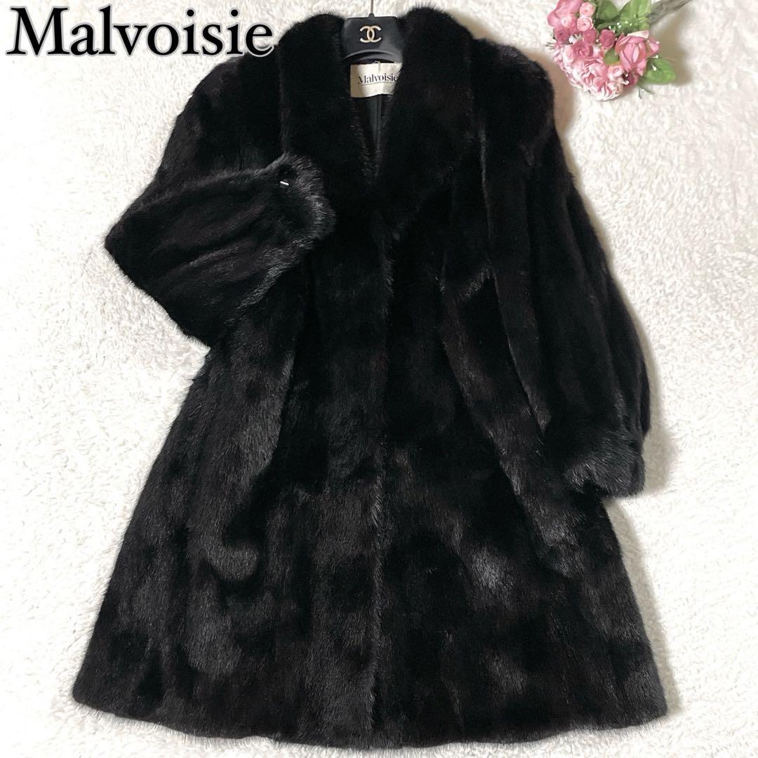 【大きいサイズ】ミンク 本毛皮 ロング コート リアルファー サイズXL〜XXL