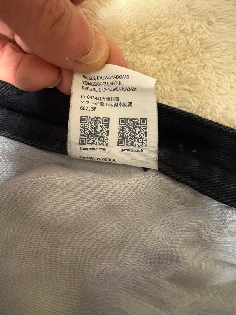 THUG CLUB グラフィックデニムパンツ