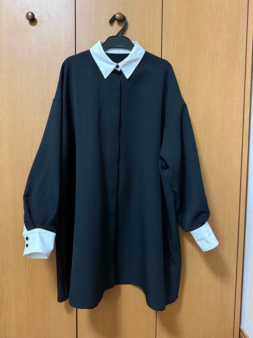 正規品machatt マチャット　ダブルクロスバイカラードレス　ブラック