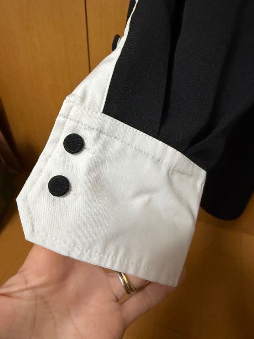 正規品machatt マチャット　ダブルクロスバイカラードレス　ブラック