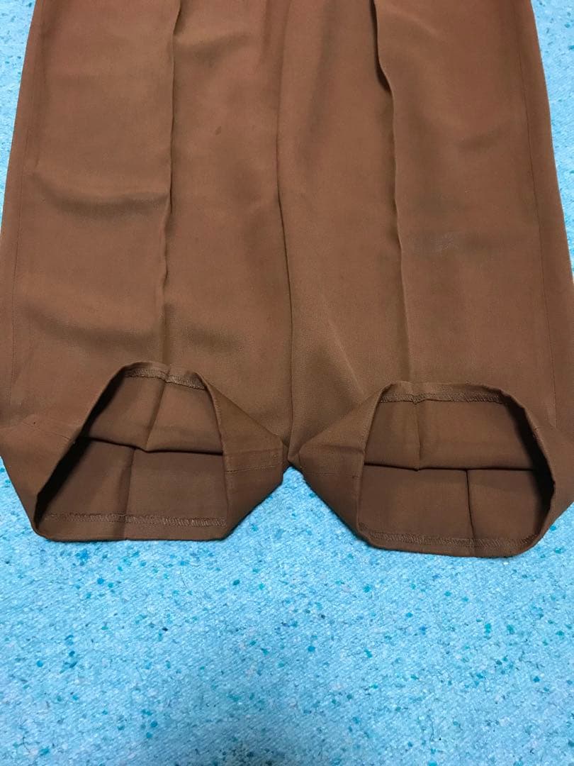 50s レーヨン ギャバジン スラックス フェード 煉瓦 茶 60s 2タック