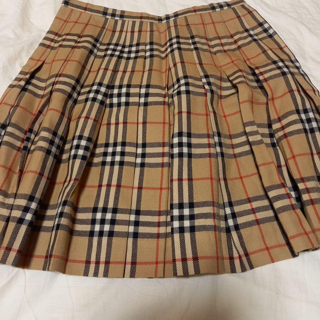 バーバリーブルーレーベル　ヒダ巻きスカート