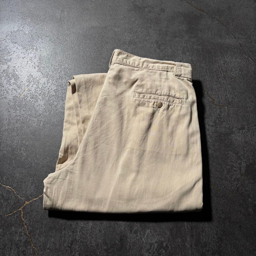 古着PolobyRalphLaurenポロチノUSA製アイボリーW33アメカジ