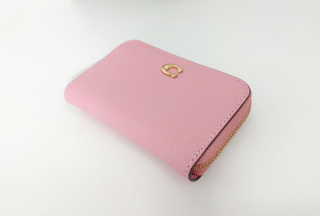 未使用品☆コーチ☆ケース カードケース ミニ財布☆レザー☆ピンク☆C