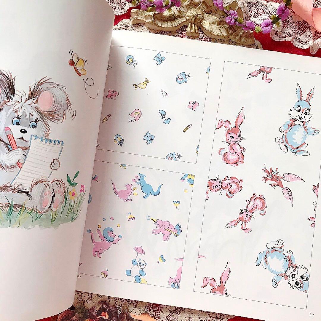 レトロアニマル ヴィンテージ子供服 テキスタイル洋書♡素材CD-ROM付き 猫