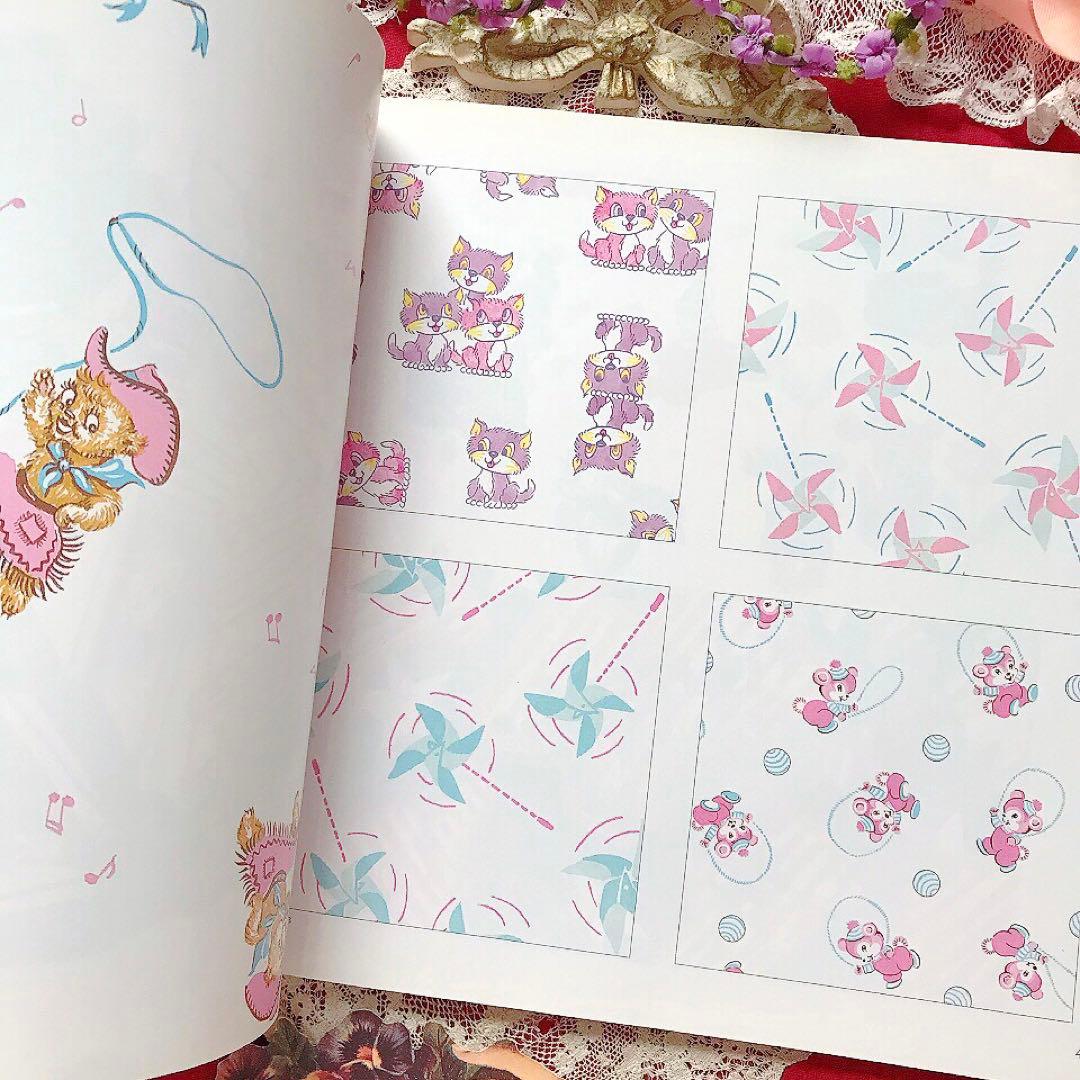 レトロアニマル ヴィンテージ子供服 テキスタイル洋書♡素材CD-ROM付き 猫