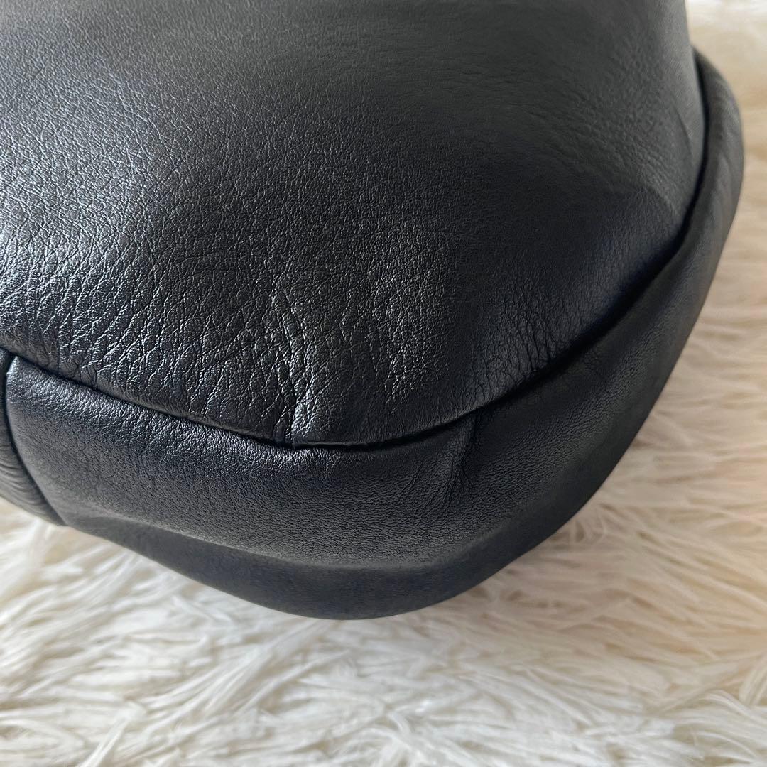 未使用級✨20/80 トゥエンティーエイティー　ハンドバッグ　ブラック　レザー