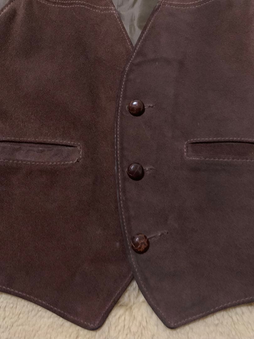 Schott スエード ベスト M ブラウン
