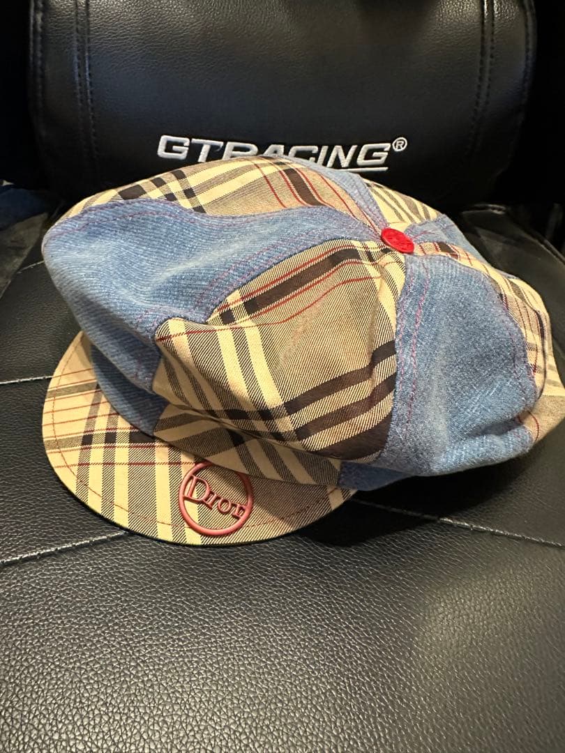 レア✨dir ディオール チェック柄 デニム キャスケット 裏地トロッター
