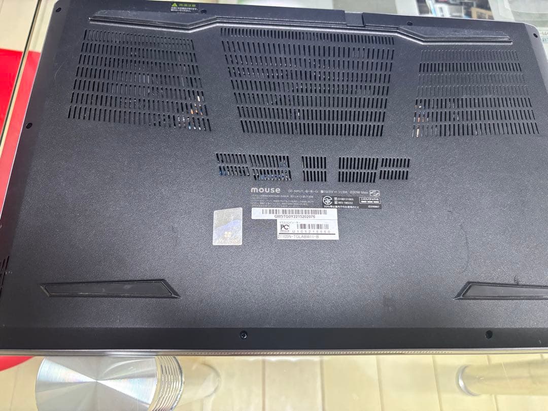 【ジャンク】mouse ノートPC 、充電器2個付き（純正＋互換）