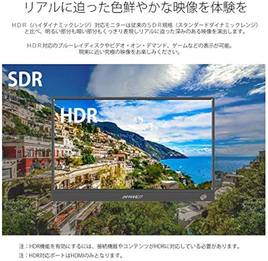 JAPANNEXT／モバイル液晶モニターディスプレイ(カバー・HDMIコード付)