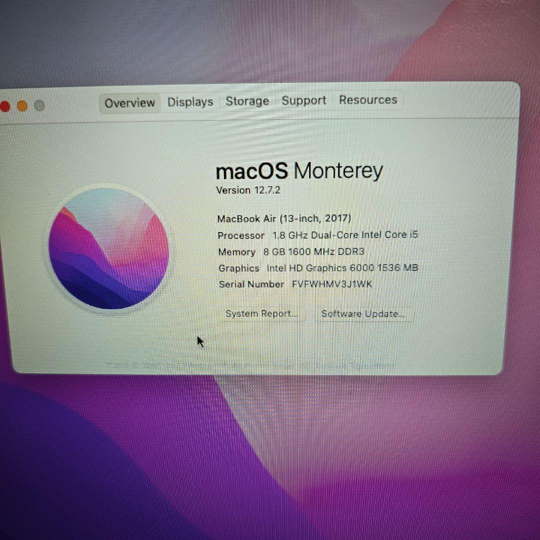 MacBook本体 MacBook Air 2017 A1466/8GB128GBSSD Junk