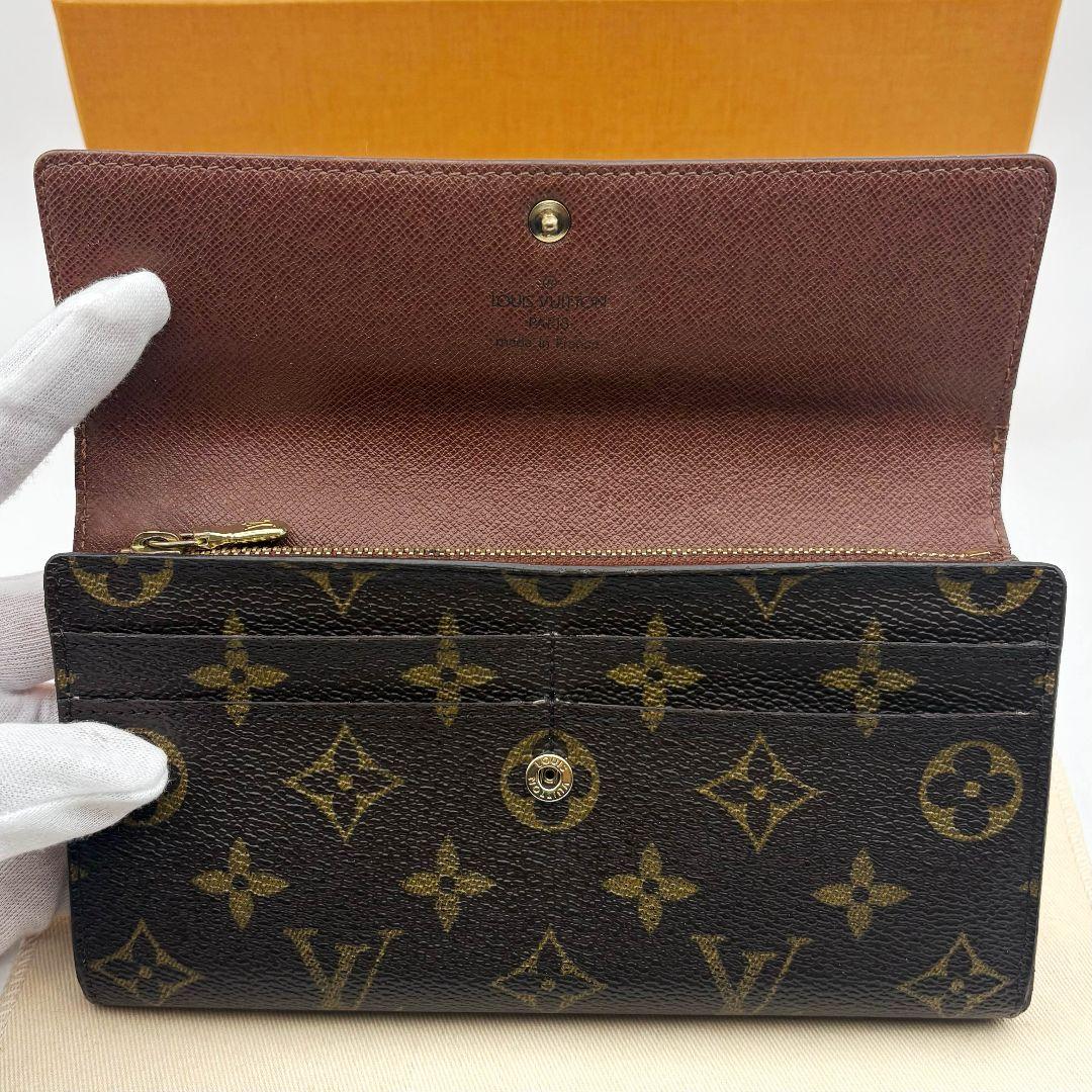 【美品】ルイヴィトン ポルトフォイユ サラ モノグラム 長財布 カード入10枚