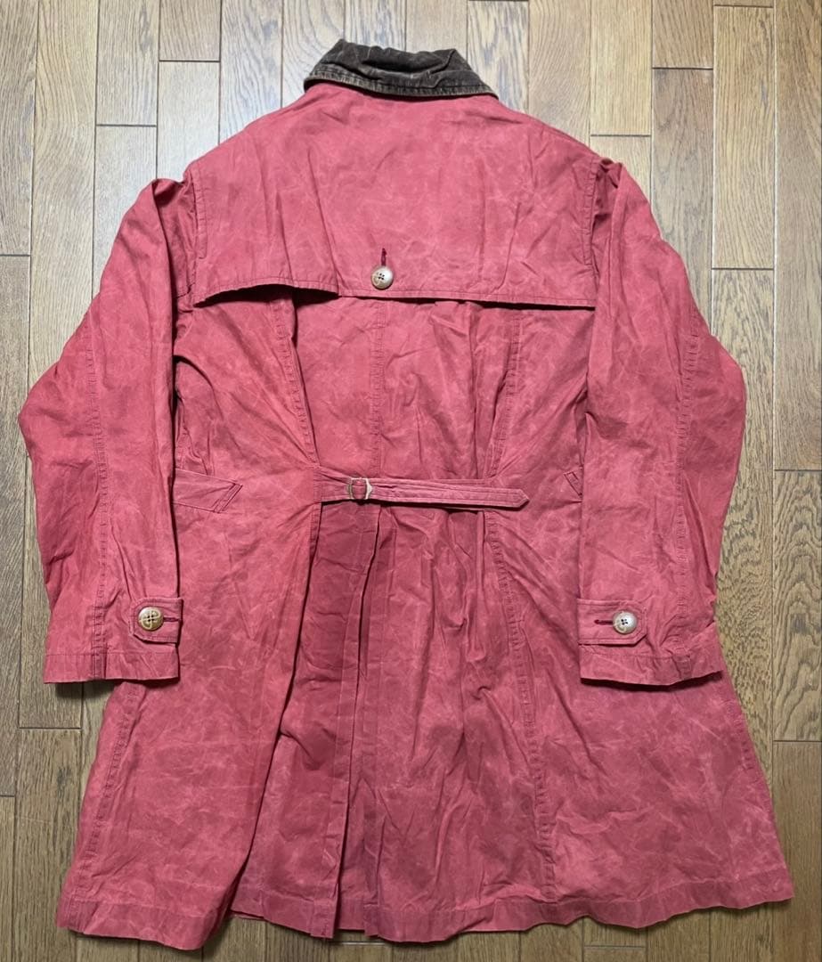 KAPITAL オイルコーティング コーデュロイ襟 Pコート ロングジャケット