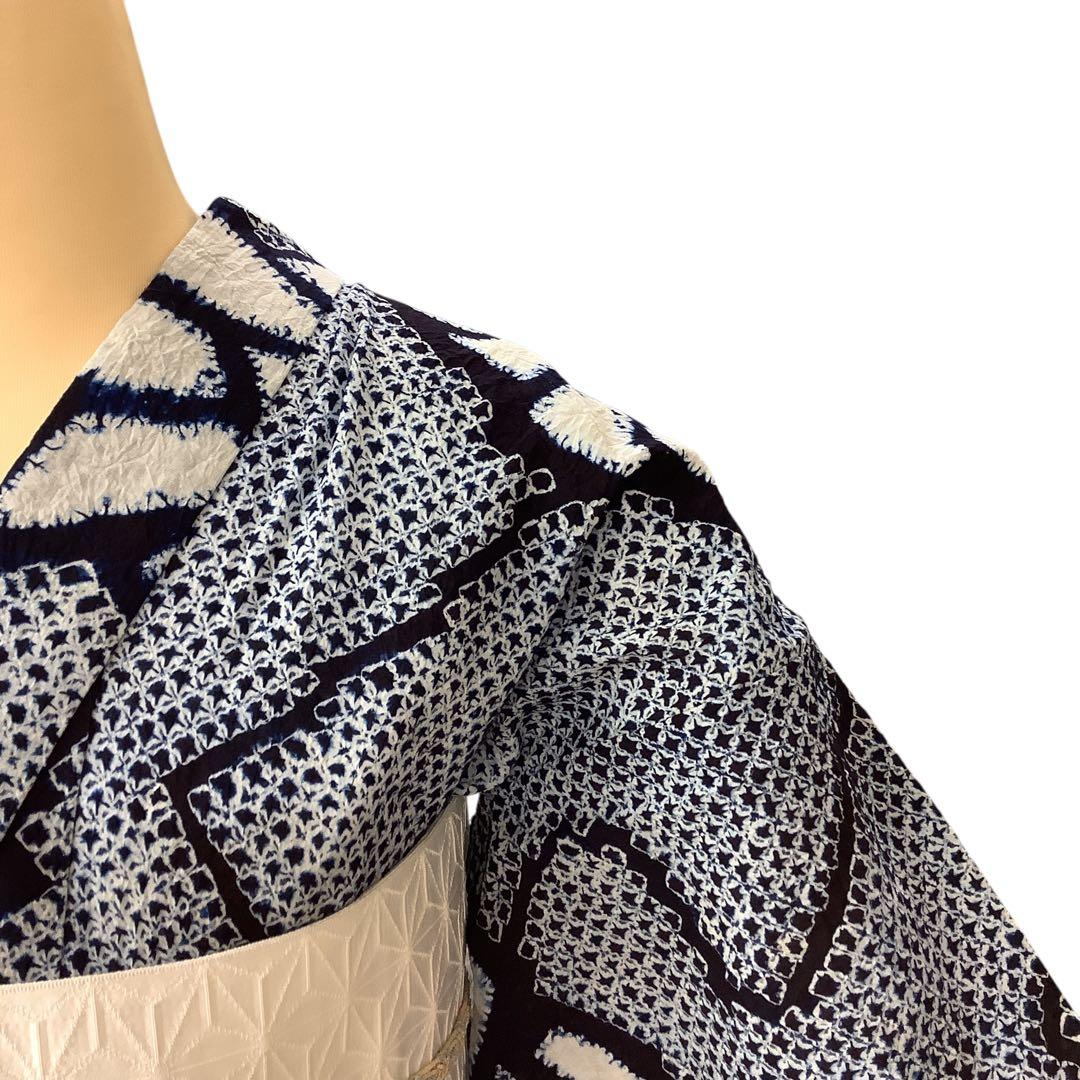 ◎mk-1692　有松鳴海　絞り　浴衣　夏　有松絞り　ゆかた　G-7-11