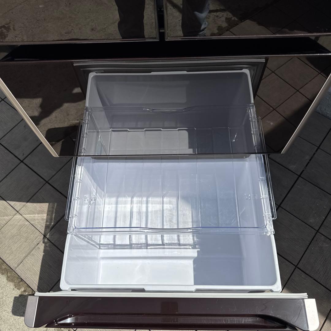 送料込 日立 真空チルド 5ドア冷蔵庫 415L クリスタルブラウン