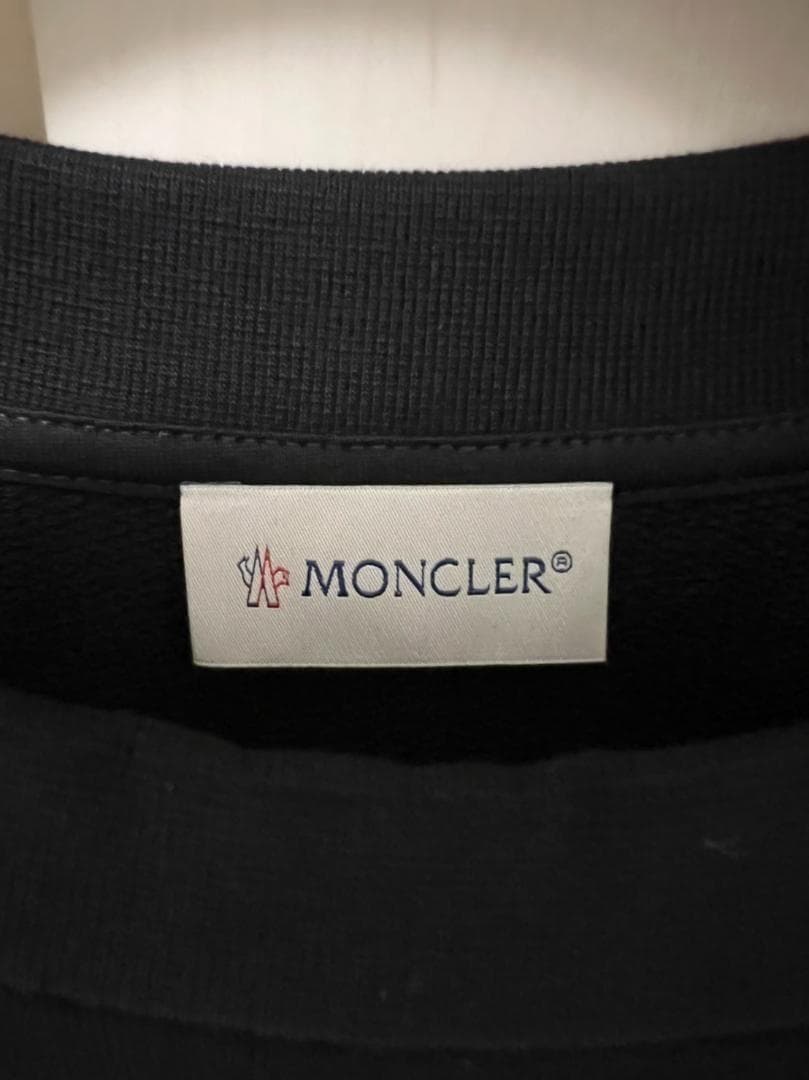 新品未使用☆MONCLER Letteringlogo スウェット M 黒色