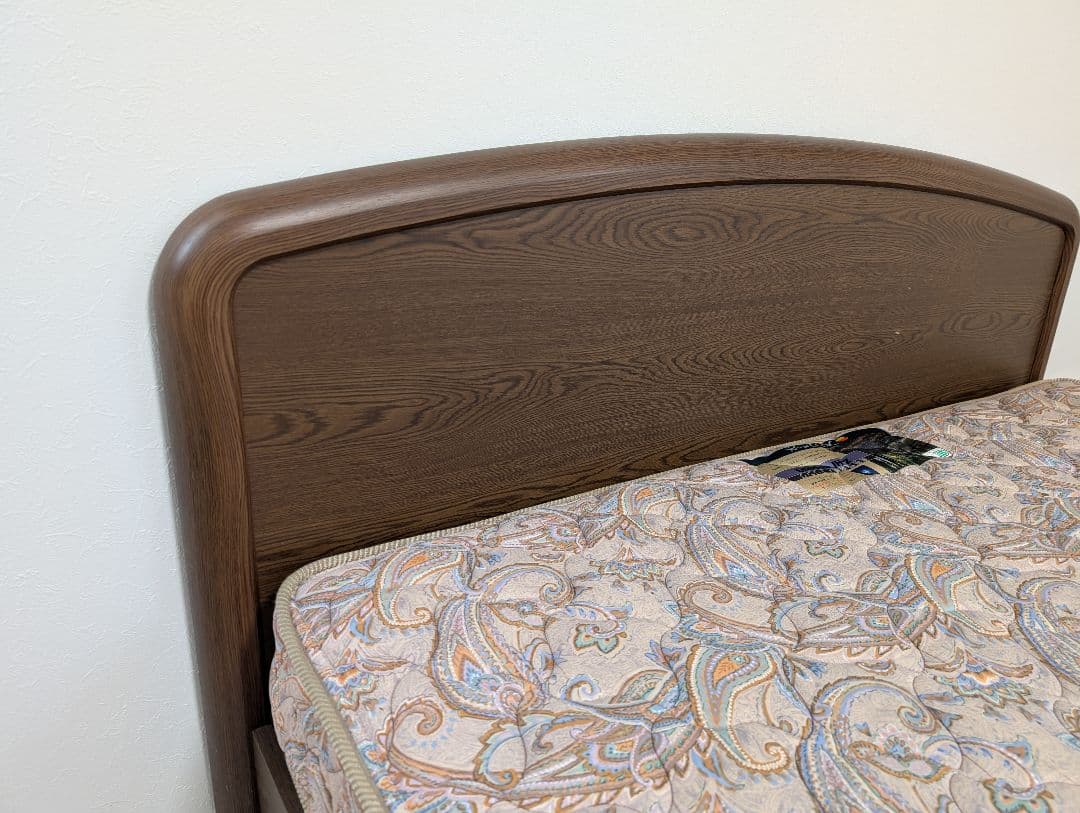 ワイドダブルベッド フランスベット　花柄マットレス付き