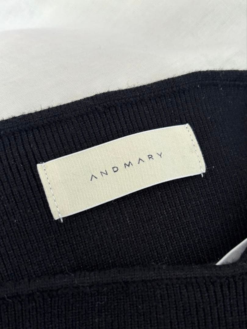 トップス andmary Bebe ribbon set tops black