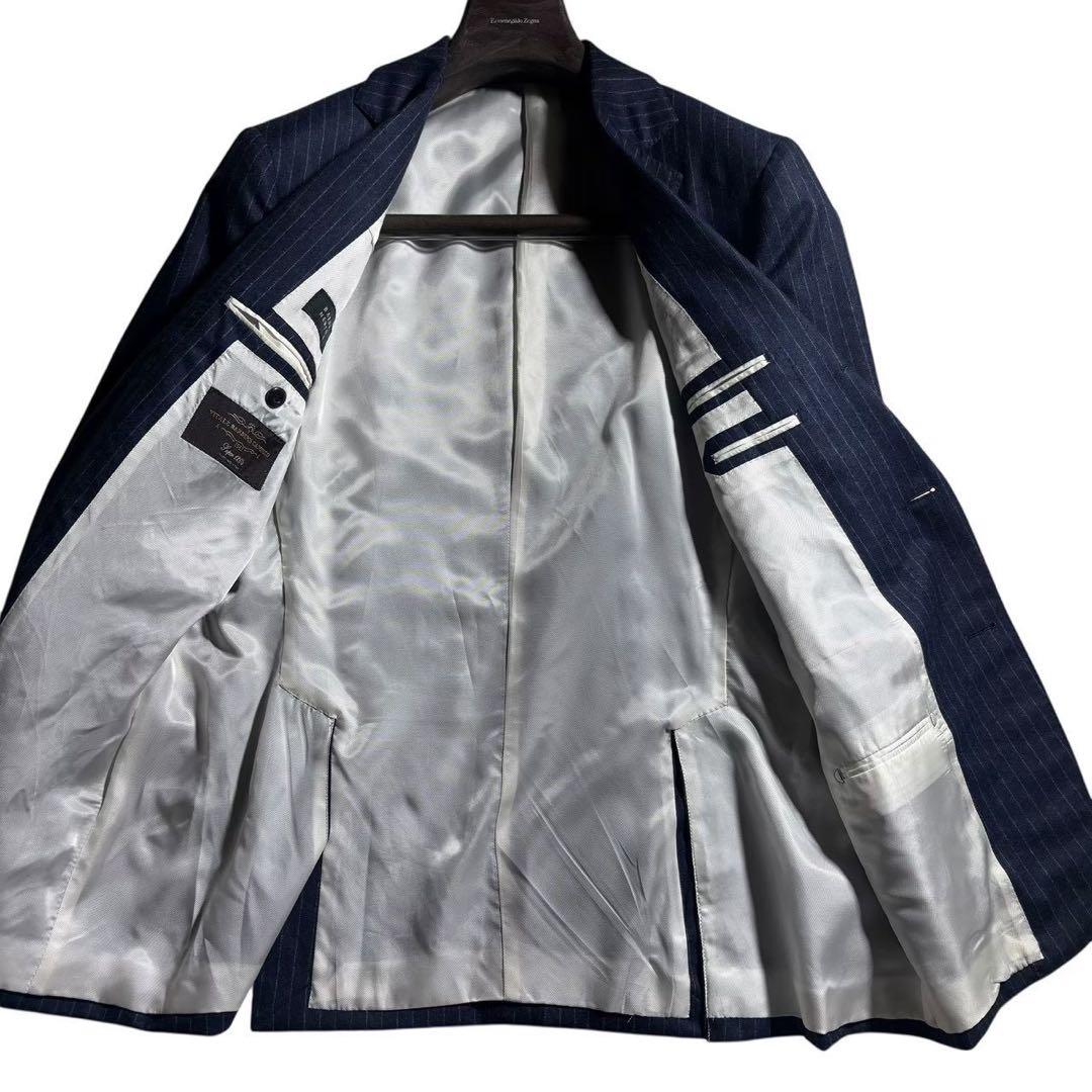 バーニーズニューヨーク カノニコ スーツ セットアップ ネイビー ストライプ