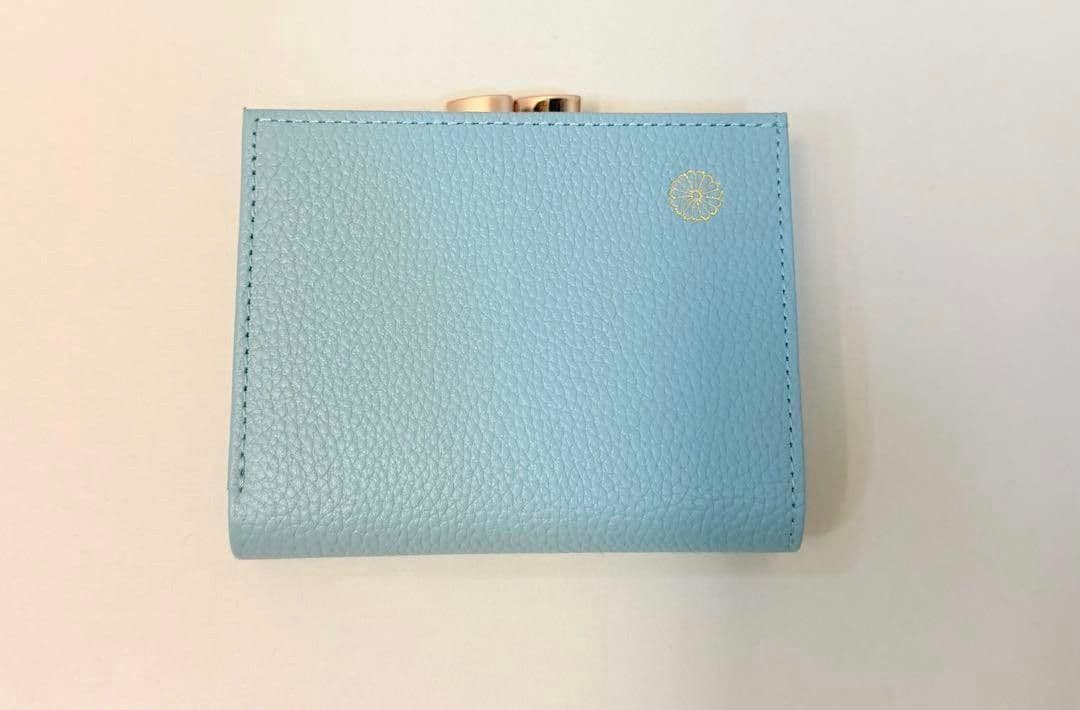 【使用済】皇居 がま口財布　 青（水色）