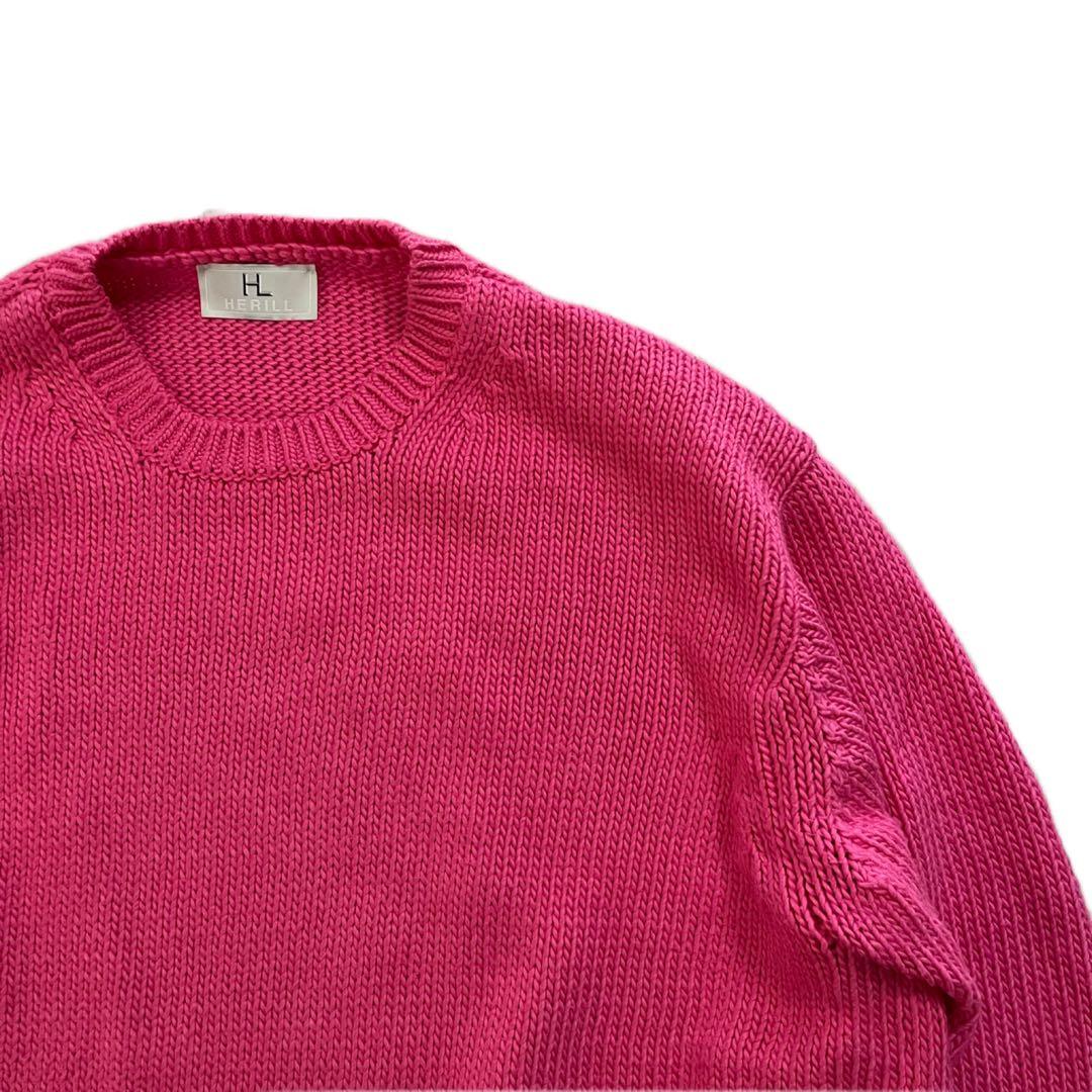 HERILL/2/コットンニット/美品/ヘリル/ピンク