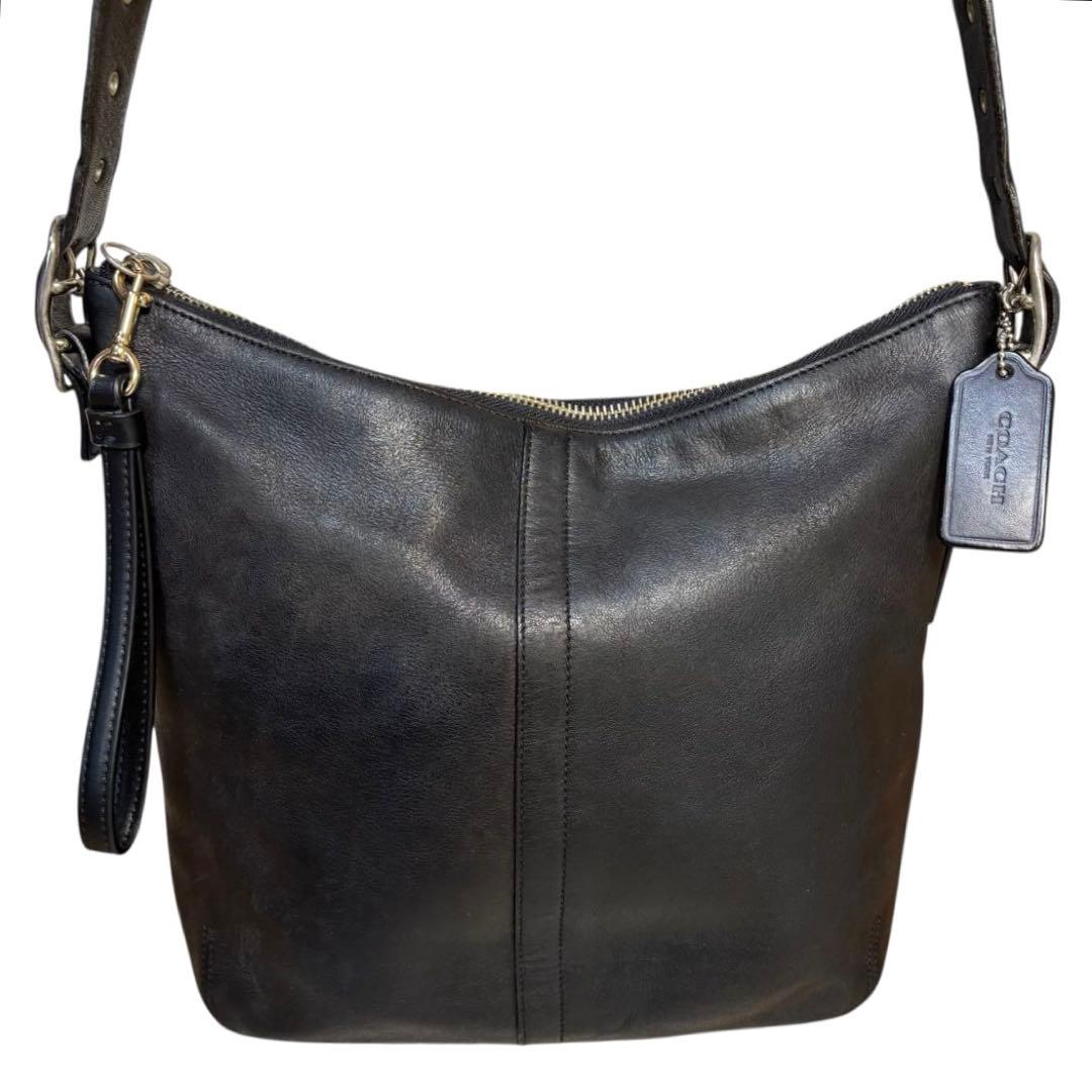 OLD COACH 　グラブタンレザー　ショルダーバッグ　ヴィンテージ　黒