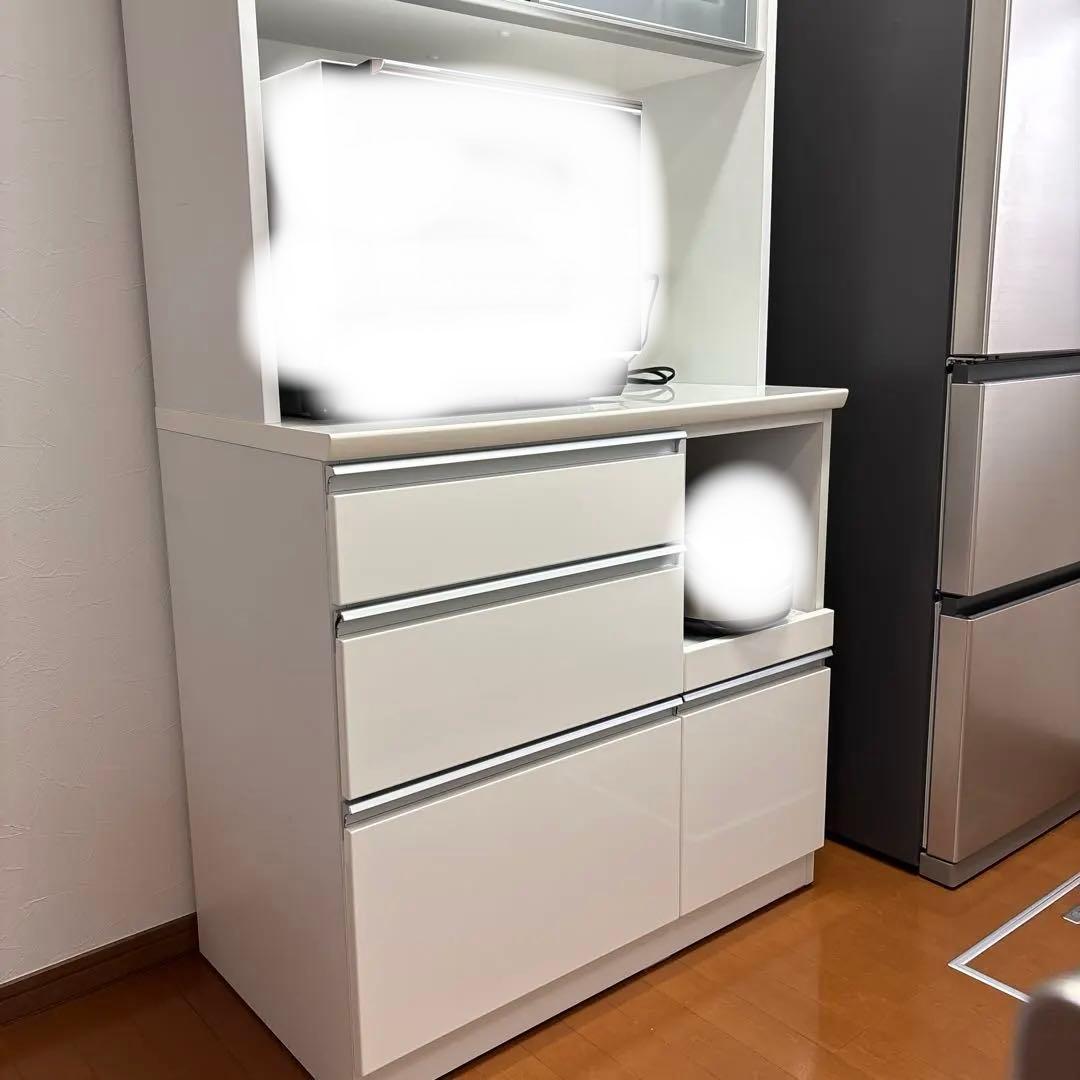 【送料込】 ニトリ　カップボード　キッチンボード　食器棚　リガーレ