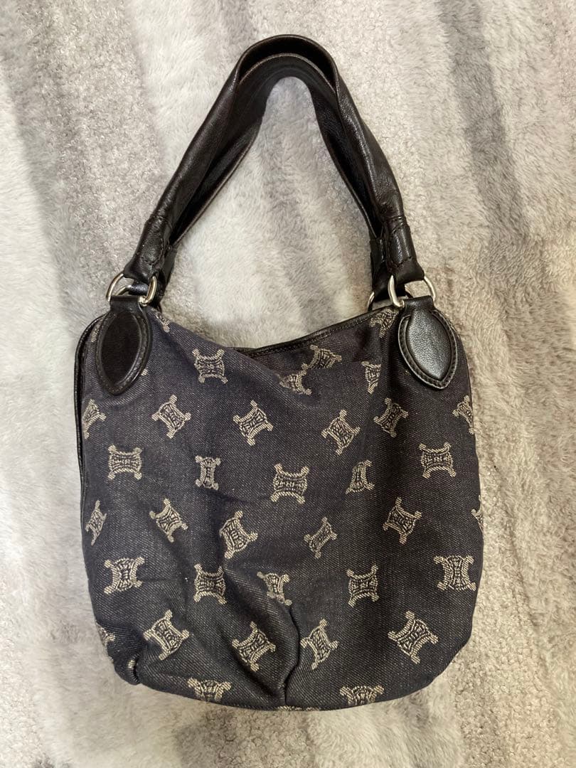 希少　セリーヌ パリマカダム ビタースウィート ハンドバッグ レザー　デニム