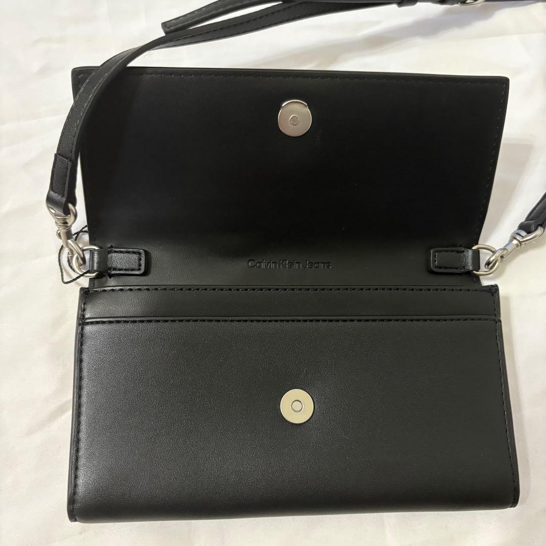 【新品】 　長財布　ショルダーバッグ ブラック　レディース